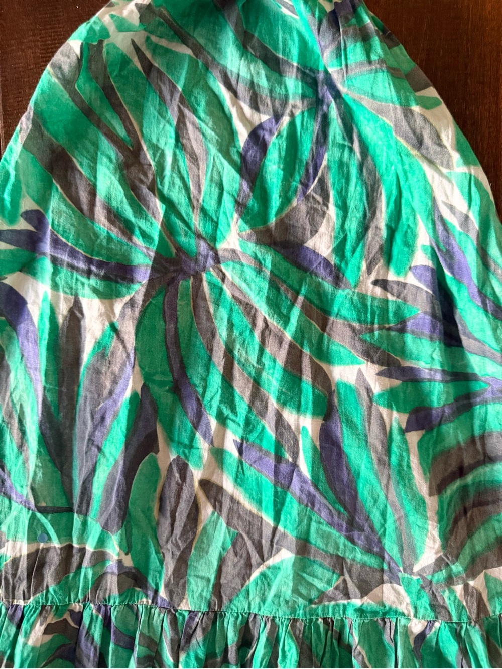 Oysho Tropical Cotton Maxi Dress Cotton Halter Beach Vacation Size S - Picture 5 of 5
